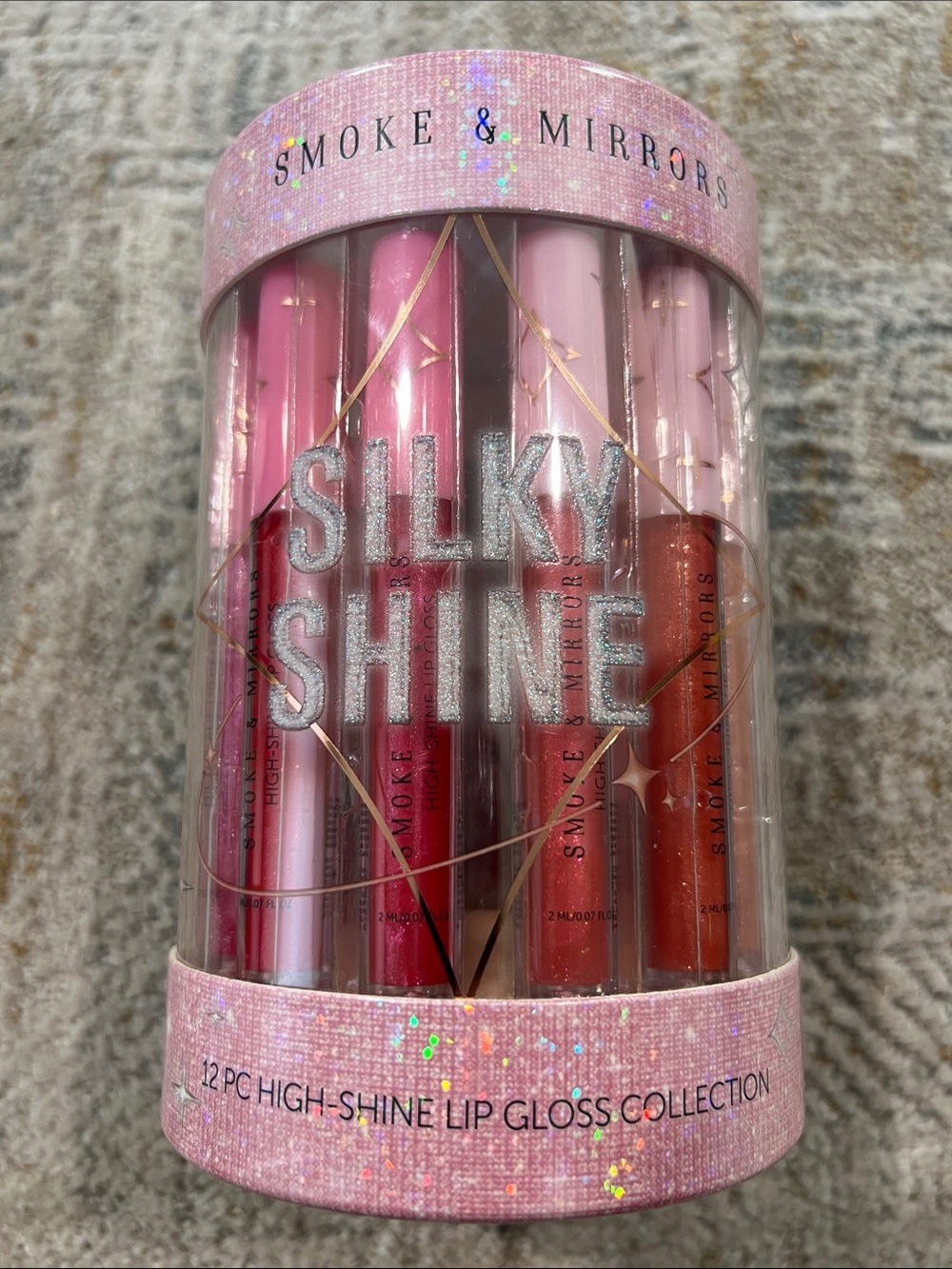 Silky Shine 12-Piece Pink Lip Gloss Collection z92